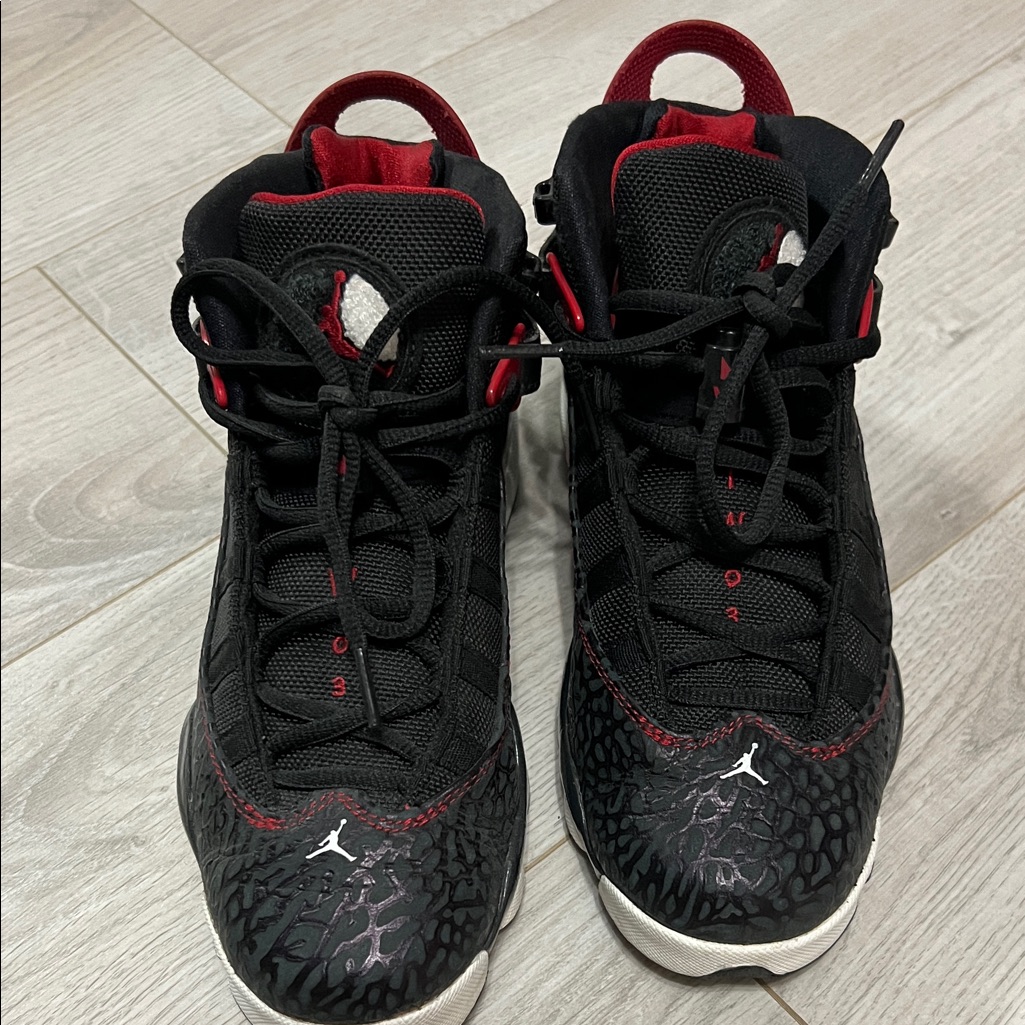 Jordan Kids Black And Red Sneakers